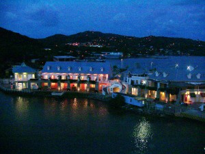 View of Coxen Hole from our departing ship